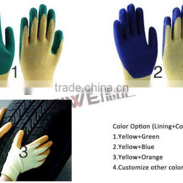 SEEWAY Rubber Coated Cotton Orange Knit Gloves photo-2