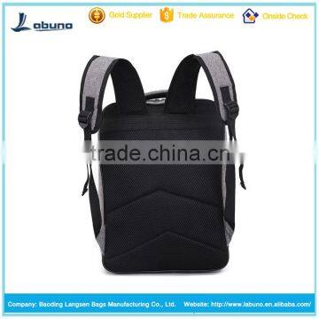 2016 Factory Wholesale OEM Canvas Shoulder Bag Backpack Combination Schoolbag for Men and College Boy photo-5