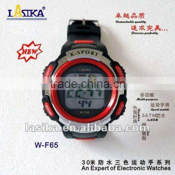 Three-color men's sports watch