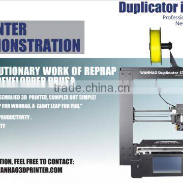 2016 New version WANHAO Duplicator I3plus FDM 3d printer hot selling                        
                                                Quality Choice