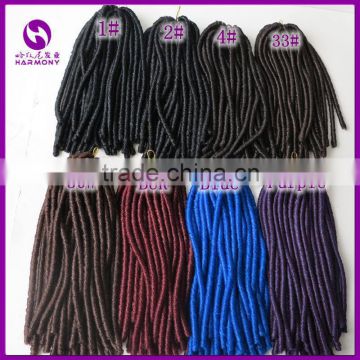 ( Color #1, #2, #4, #30, #33, Bur, Blue, Purple) HARMONY 18inch Soft Dreadlocks Synthetic Twist Crochet Braiding Hair Extensions