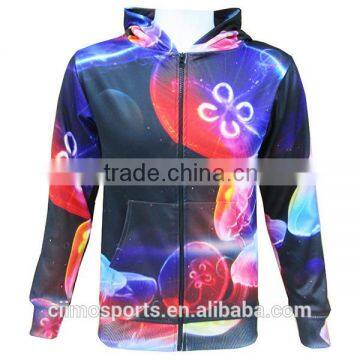 Custom Subliamtion Printing Men's Zip Up Hoodies