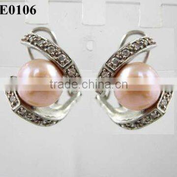 fashion large pearl stud earrings