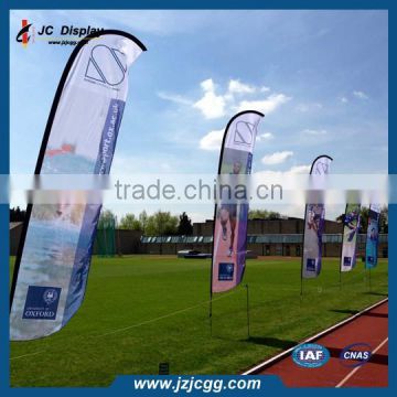 Angled Feather Shape Display Beach Banner