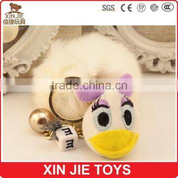 cute duck plush keychain cheap plush animal keychain mini girls bag stuffed pendant