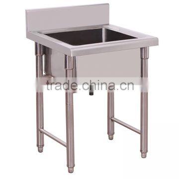 45x45cm Single Bowl Rectangle Square SS Whole Assembled Commercial Cabinet With Sink and Drain Hole photo-2