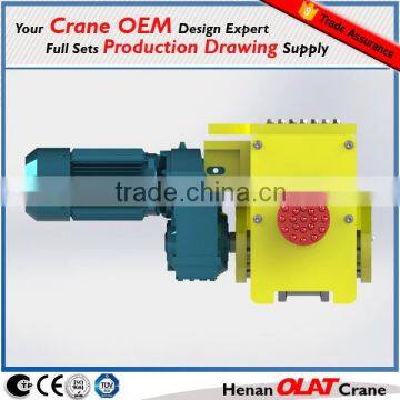 3D Design Drawing Customizable Crane Europe style end carriage with modular wheel assembly for bridge crane