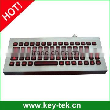 IP65 vandal proof kiosk metal backlight waterproof keyboards