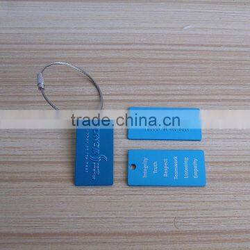 custom metal aluminium anodization company advertising luggage tags