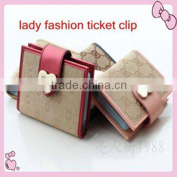 PVC travelling passport tickets clip holder