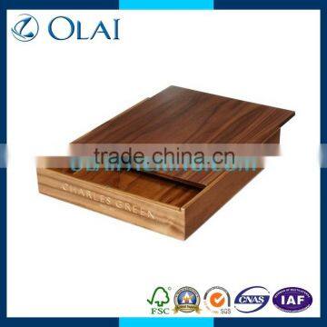 Custom unfinished wood boxes with sliding lid