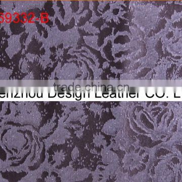 Embossed pvc atificial leather & synthetic leather for lndoor decoration in WenZhou