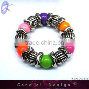 Newest custom colour bubblegum bead handmade bracelet 2013