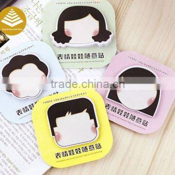 Custom Stationery Decorative Design Funny Shaped Paper Notepad Printing Fashion Sticky Mini Memo Notepads with clip