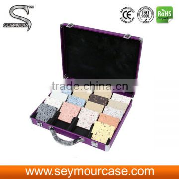 Quartz Sample Display Case Stone Tile Aluminum Fancy Display Suitcase Quartz Stone Display Case