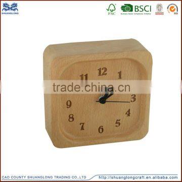 Antique small digital wooden table clock made in china ,wooden crafts wall clock