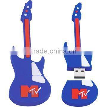 hot sale PVC guitar usb flash memory