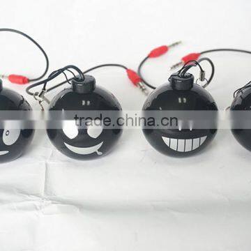 Wholesale 3.5mm Mini Round Speaker Ball Mobile Phone Portable Amplifier Speaker
