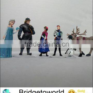 6pcs Anna Elsa Hans Kristoff Sven Olaf Vinyl Doll Toys Frozen Doll Action Figures