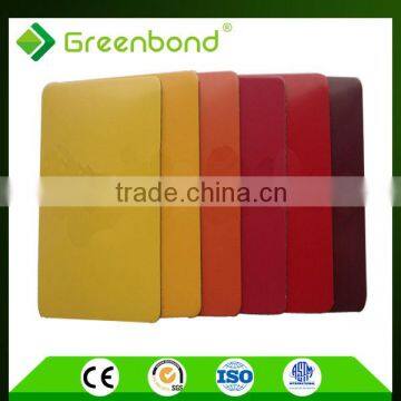 Greenbond 3/4/5/6/mm fireproof material aluminum wall cladding panel