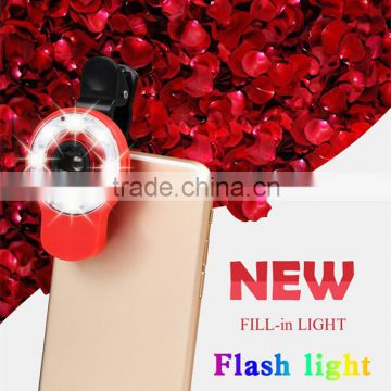 smartphome selfie beauty-mode adding lens 9 in 1 Multi-functional Professional Selfie Flash fill led light wide-angle lens