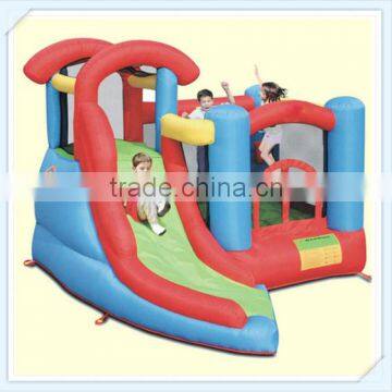 HOT SALE castle amusement with trampoline and slide