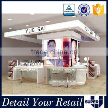Tailor Made Lighting Wooden Cabinet Display for Cosmetic Shop