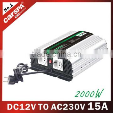 CPS series pure sine wave power Inverter DC12V TO AC220V 2000W 15A with built-in charger (CPS2000)