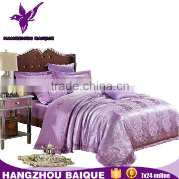 King Size Beautiful Purple Jacquard Bulk Bedding