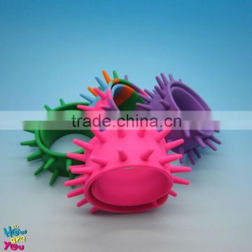 SPIKY Wide Bands Silicone Kid Slap Bracelet Wristband Bangle