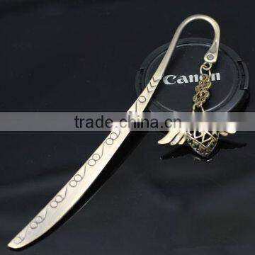 Personalized custom engraved logo metal bookmark decoration for promotion