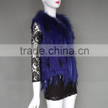 Rabbit Hooded Fur Cape /Shawl With Tassels for Ladies