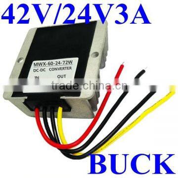 48v 42v to 24v 3a dc step down converter 72W Buck voltage regulator