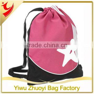 100% Polyester Gym Bag with Wide nylon straps,Top cinch closure, Internal zip pocket