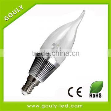 power candle bulb led 3w, e12 led candle light bulb 255lm