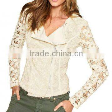 white cotton lace jacket comfortable fashion style new lace jacket