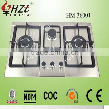 2016 hot selling cooking appliance three burners gas hob