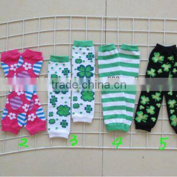 Hot Sale!Saint Patrick's Day kids Shamrock leg warmer,clover leg warmer