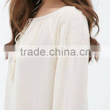 New Collection Loose Long Sleeved Chiffon Blouse Women photo-4