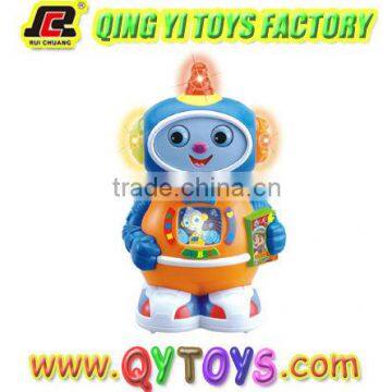 Battery operated robot toy with light and sound