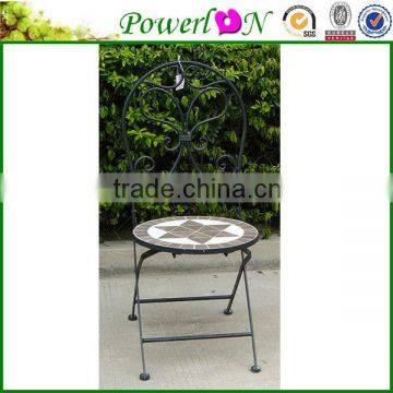 Cheap Folding Antique Unique Design Mosaic Round Chair Outdoor Furniture For Home Garden Backyard J10M TS05 G00 X00 PL08-6235CP