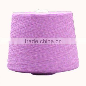 dope dyed polyester colored ring spun yarn for knitting