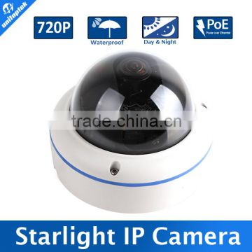 HD 960P/720P IP Camera Dome Outdoor With POE,Super Low Min Illumination 0.0001Lux Day&Night Vision Image Full Color Camera