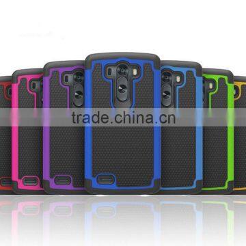 Heavy duty shockproof phone combo hybrid case for lg g3