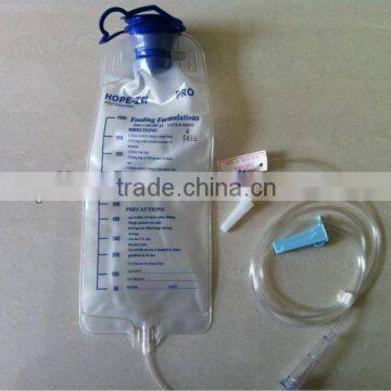 Enteral feeding bag set