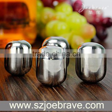 FDA/LFGB Oval/pearl Shape Stainless Steel Whiskey Stones,whiskey Ice Cubes,Wine Ice Cubes