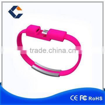 Made in ShenZhen colorful mobile phone bracelet data charging line