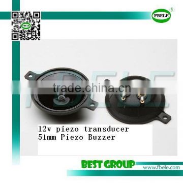 hot sell 12v 90DB 51mm piezo transducer FBUT5120