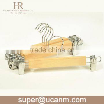 HRW-U35VN wooden clips hanger for skirts