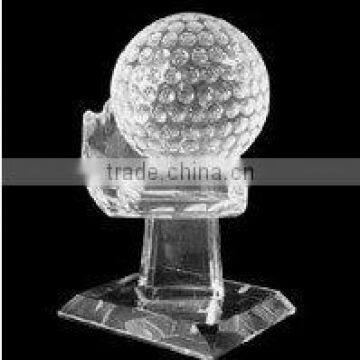 crystal golf ball trophy